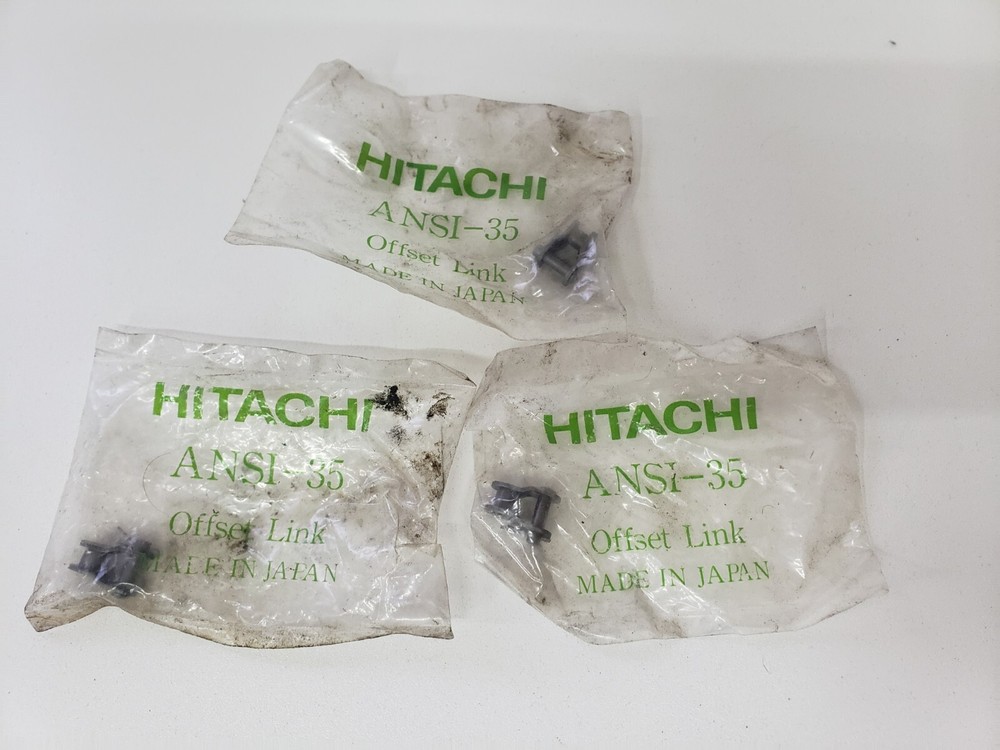 LOT of 3 - Hitachi ANSI 35 Offset Roller Chain  Link