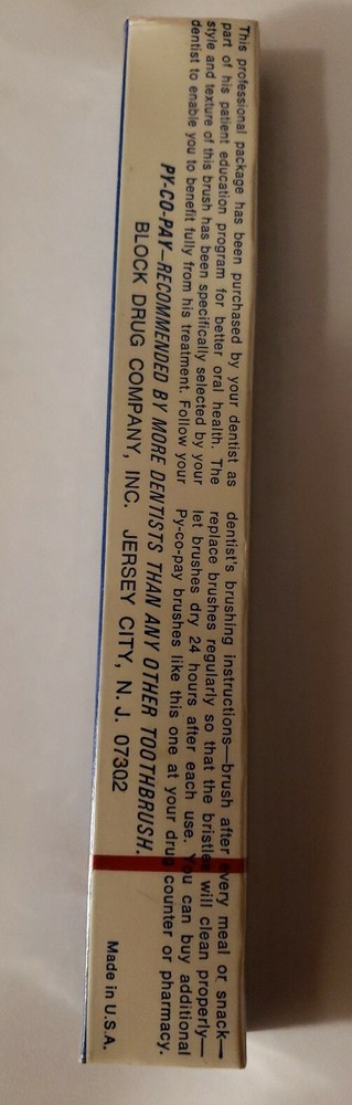 Py-Co-Pay Softex Toothbrush with Rubber Simulator Tip. New. Sealed. Vintage.