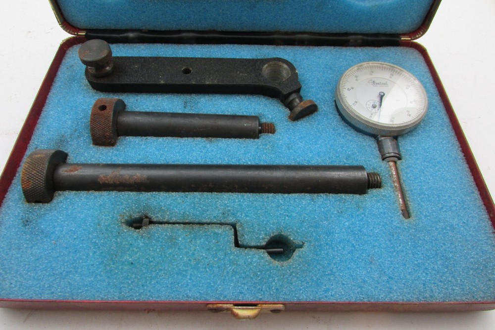 Vintage Central Tools  Dial Indicator Set -- 1" Range