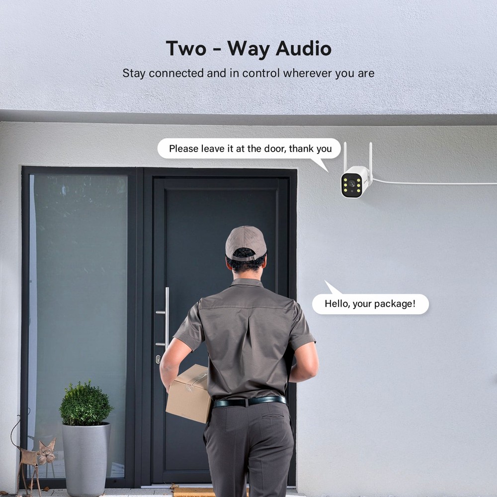 JENNOV Security Wifi Camera 5MP IP Camera System Wireless Two Way Audio 10CH NVR