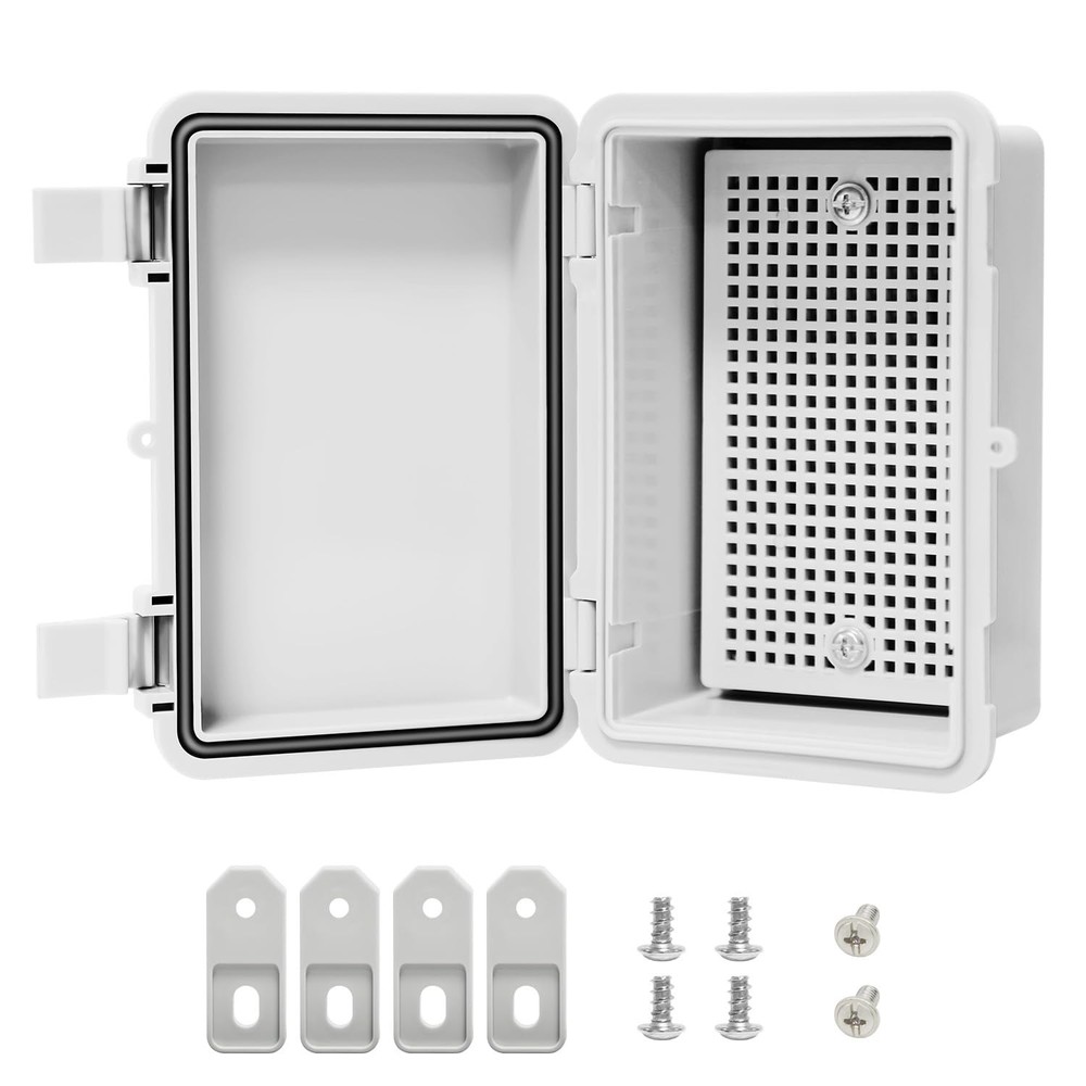 Junction Box, ABS Plastic, IP65 Waterproof Dustproof Universal Electrical Enc...