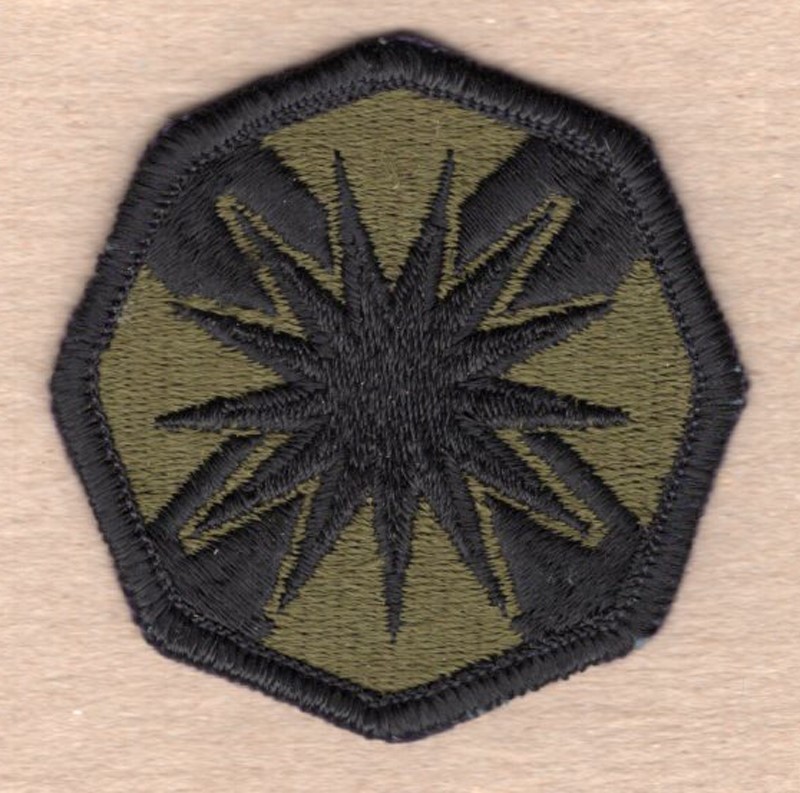 Army Patch: 13th Support Brigade - subdued, merrowed edge