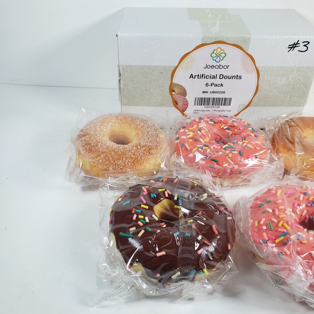 Joeabor Fake Donut 5 Pack Artificial for 3.7" Squishy, 1 Missing From 6 Pack