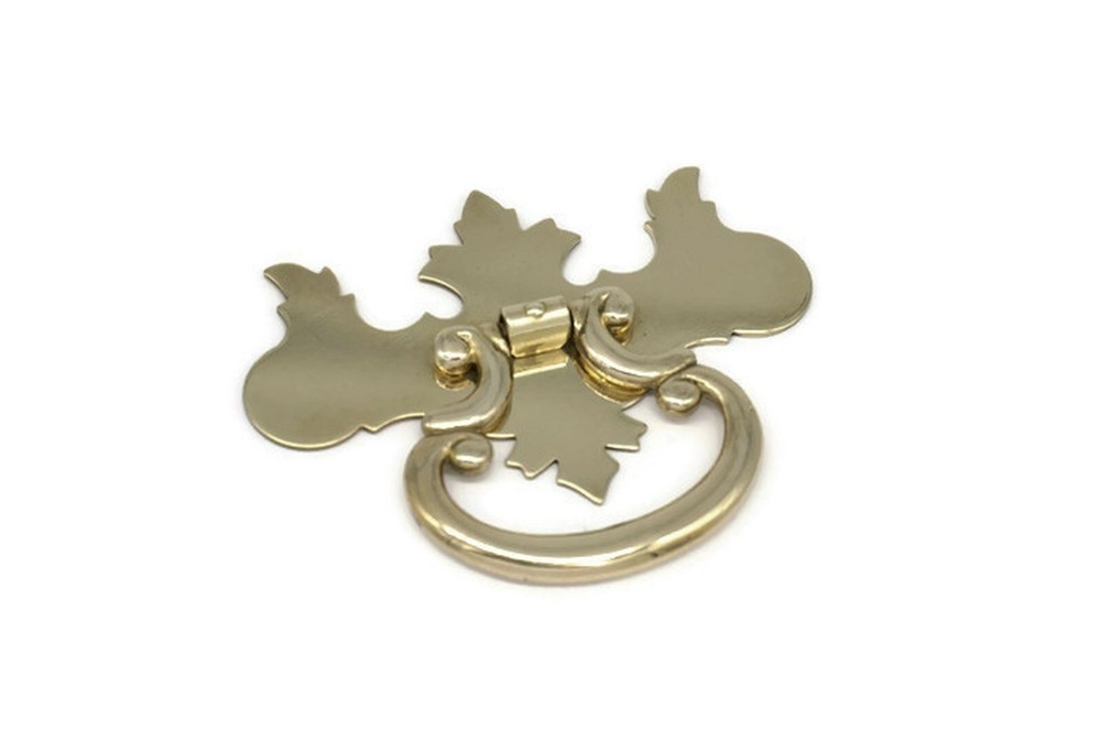 Chippendale Drawer Pull Single Post Drawer Pull Antique Drawer Ring Pull Medium