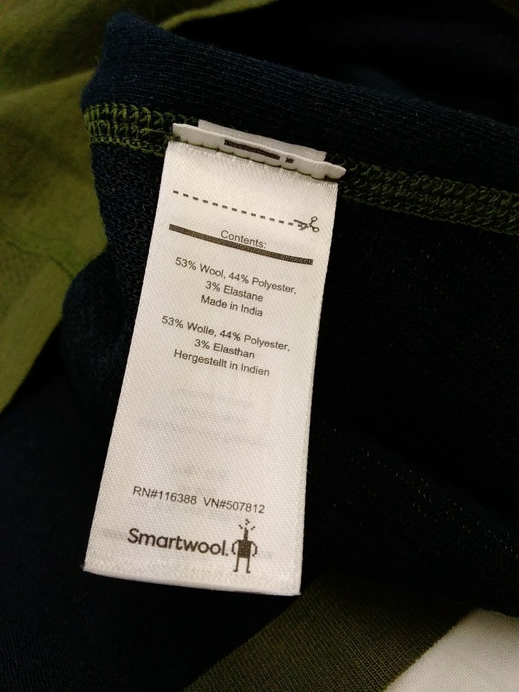 SmartWool Men Intraknit Thermal Merino B/L Pattern Crew Moss Medium 19286-K18