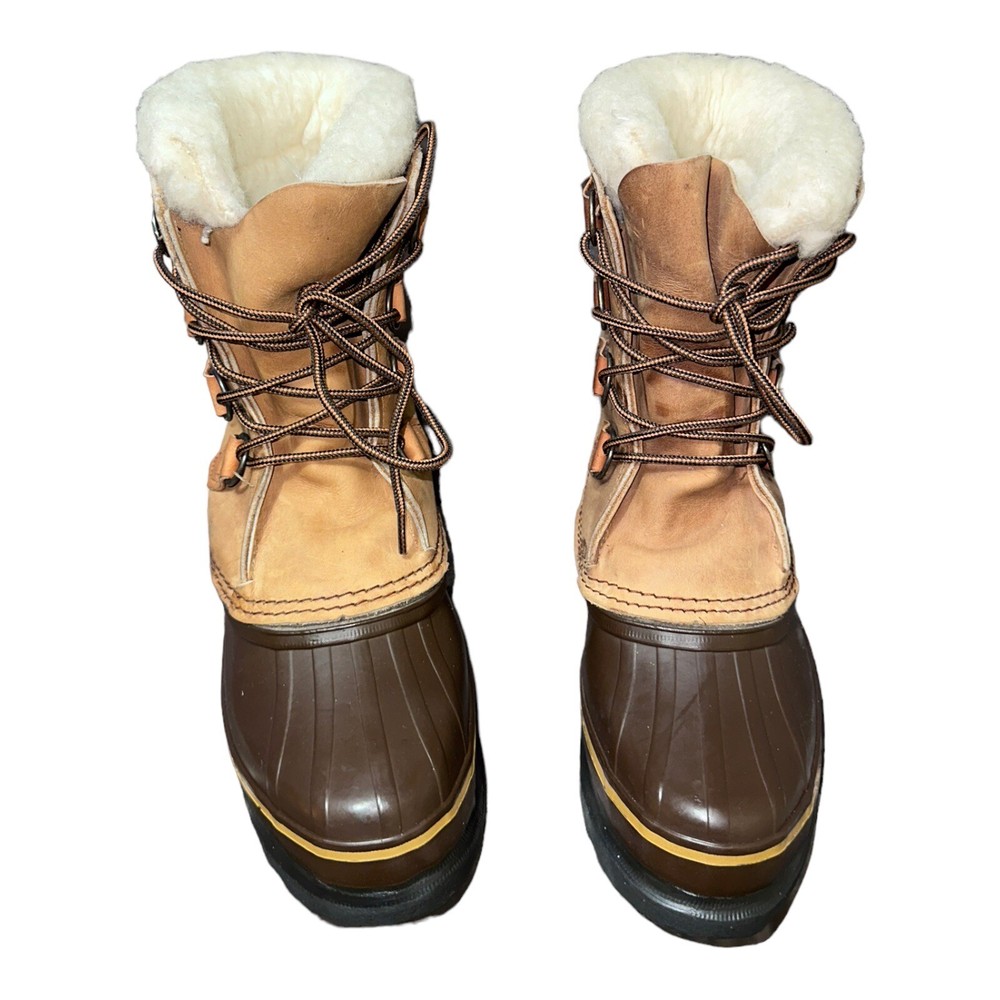 SOREL WOMENS WINTER BOOTS LEATHER/RUBBER MULTICOLOR SIZE 6