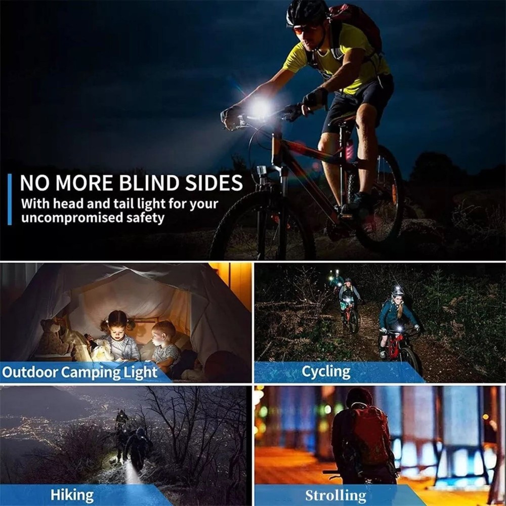 Bicycle Front Headlight Super Bright LED Bike Light Support 6 Lighting Mode