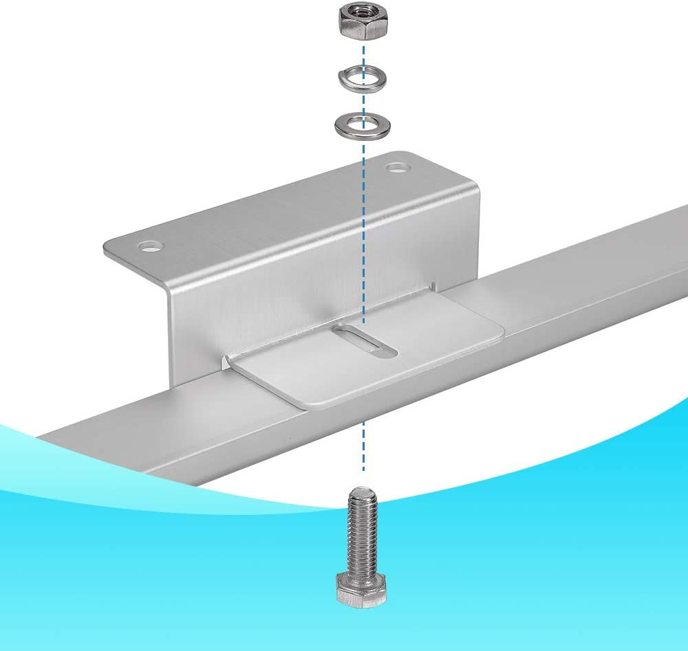 PowMr Solar Panel Mounts Z Brackets One Set for Mounting Solar Panel Flat Roof