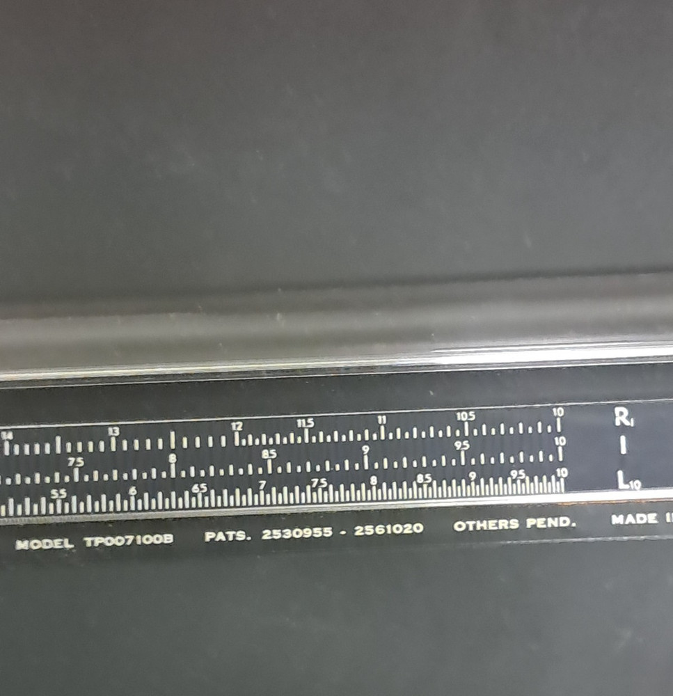 Gerber Scientific Variable Scale Engineering Slide Rule w/ Org Wrench TP007100B