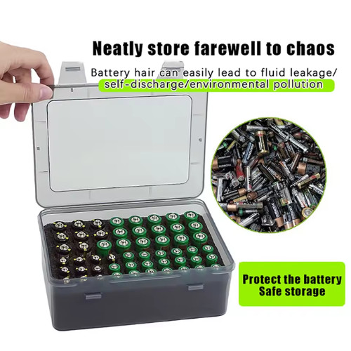 Battery Storage Organizer Case Holds 54 AA AAA Batteries Holder Storage Box Save