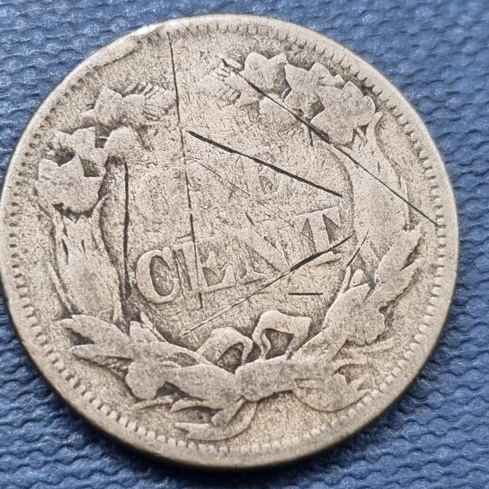 1858 Flying Eagle Cent 1c Circulated Details #101083