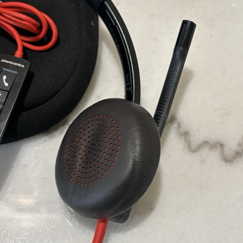 Plantronics Poly Blackwire C5210T C5200 Series Monoaural USB-C Headset - Black