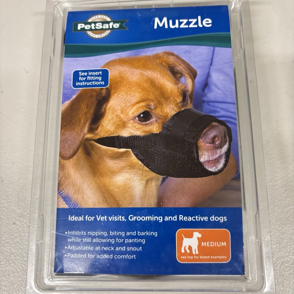 PetSafe Muzzle Medium. Black. New In Box.