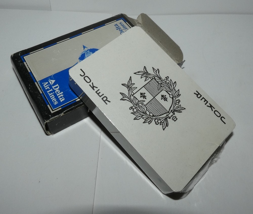 DELTA AIR LINES PLAYING CARDS SEALED BOX OPENED