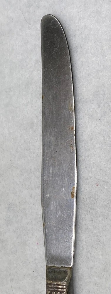 Floral Handle Silver Plated ~ Unknown Maker Knife~ 9 Inches