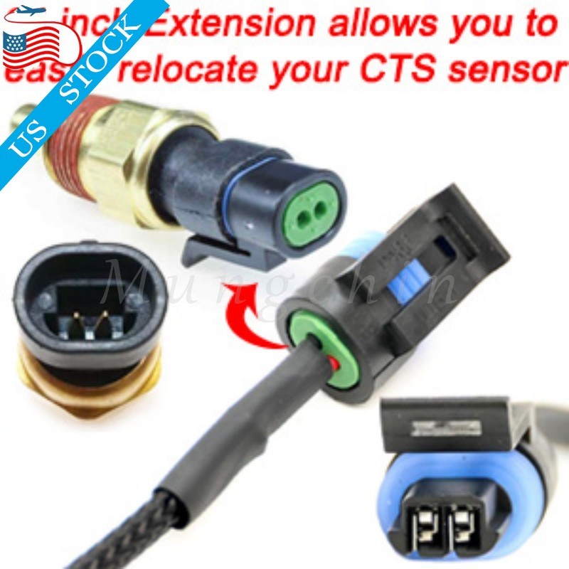 CTS Coolant Temperature Sensor Extension Harness For 2 Wire Water Temp LSX Plug