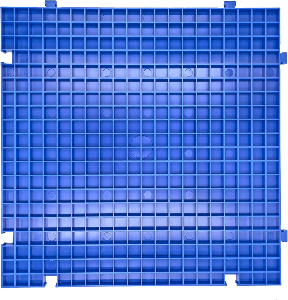 Stained Glass Cutting Mat, Solid Bottom Plastic Grid, Blue, 1 Pack