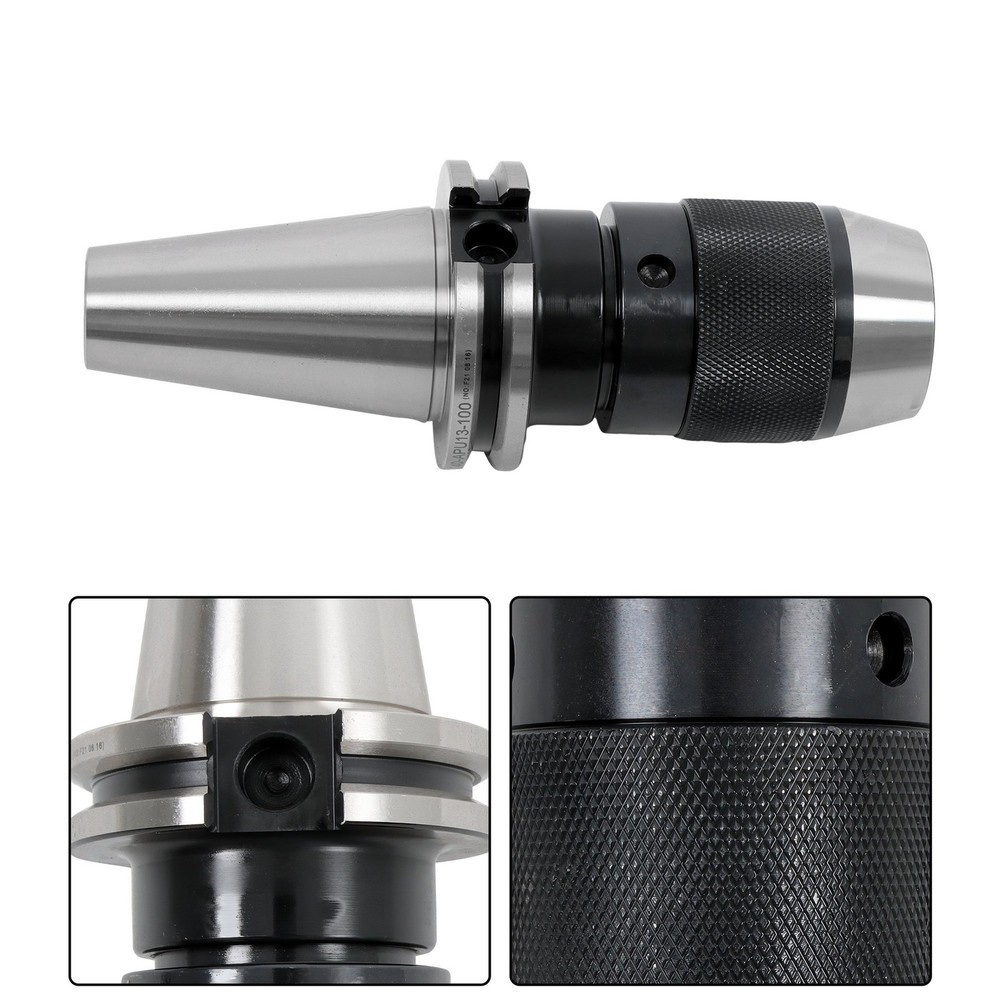 CAT40 Precision Dual Contact Chuck 1/2" Keyless With Solid Shank