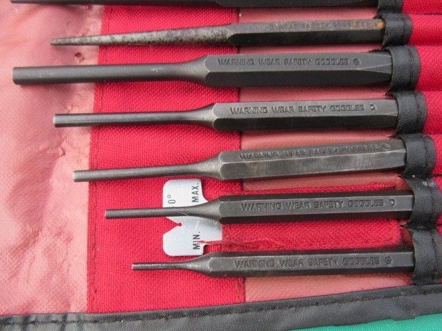 SNAP ON PPCBK715 15 PIECE DRIFT / PIN PUNCH & CHISEL SET W BAG