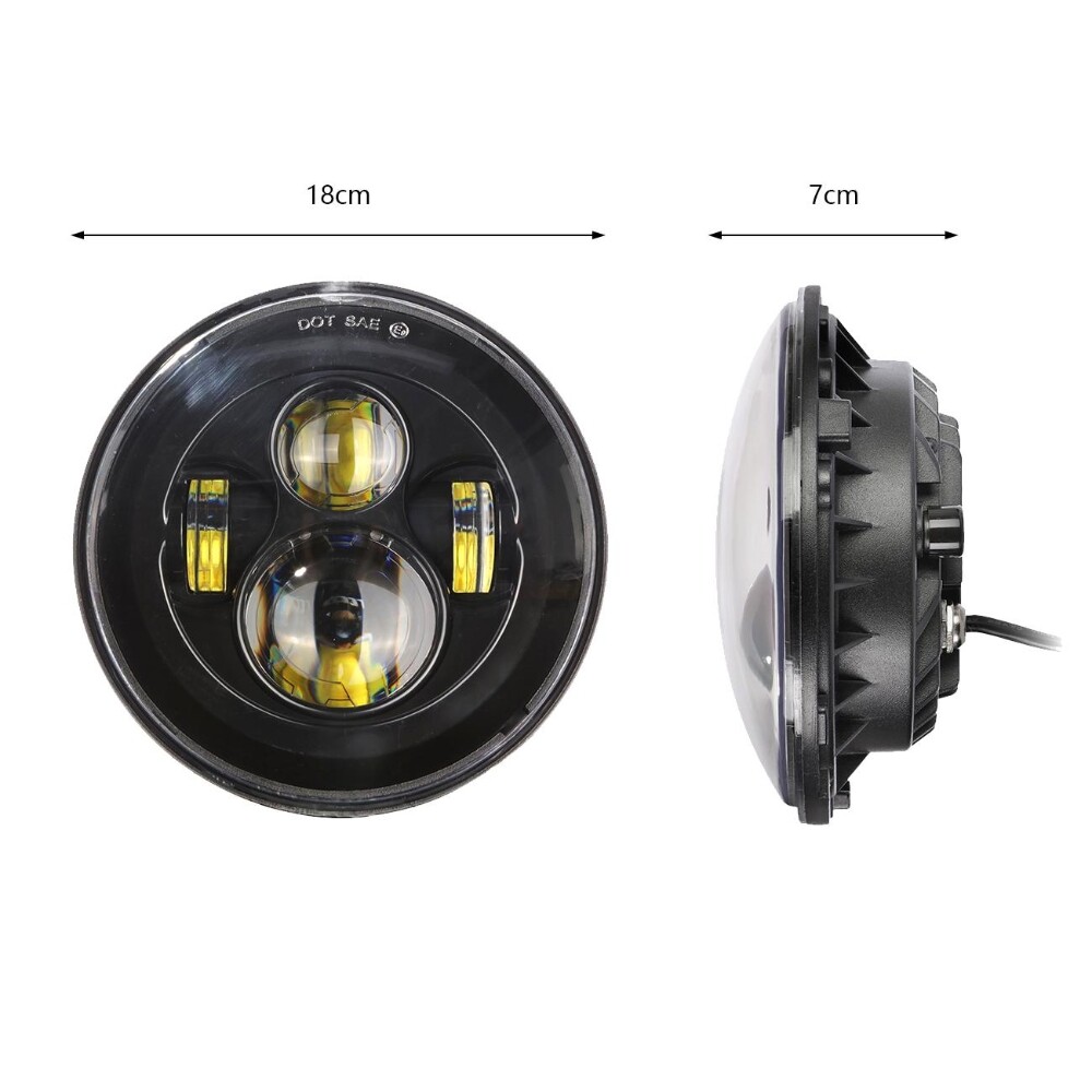 7" LED Headlight + Mount Housing Bucket For Yamaha