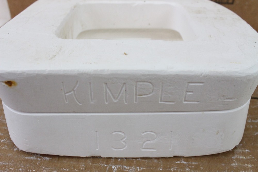 Ceramic Slip 2 Piece Mold Wood Grain Base Kimple Cast Casting
