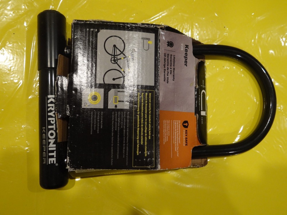 NEW Kryptonite Keeper 12STD 11" x 5" U-Lock Lifetime Warranty Key Safe Program