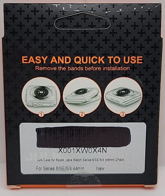 Apple Watch 44 mm 2pc Bumper Case by Julk, Transparent. New