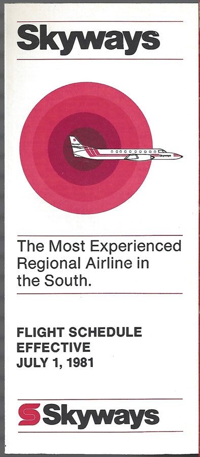 Skyways system timetable 7/1/81 [8071] Buy 4+ save 25%