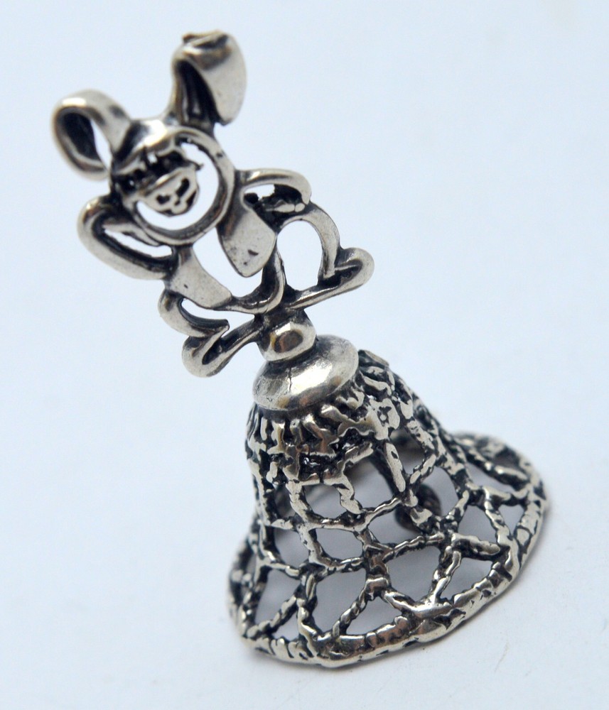 ITALY 800 SILVER JINGLE RABBIT STATUE FIGURINE
