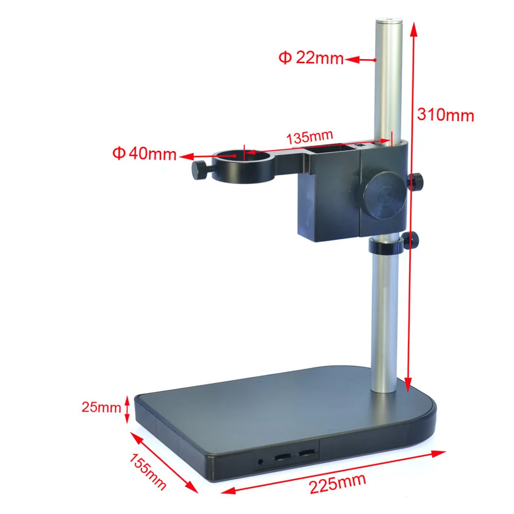 Microscope Arm Bracket 40mm Large Adjustable Table Stand Dual Ring Holder