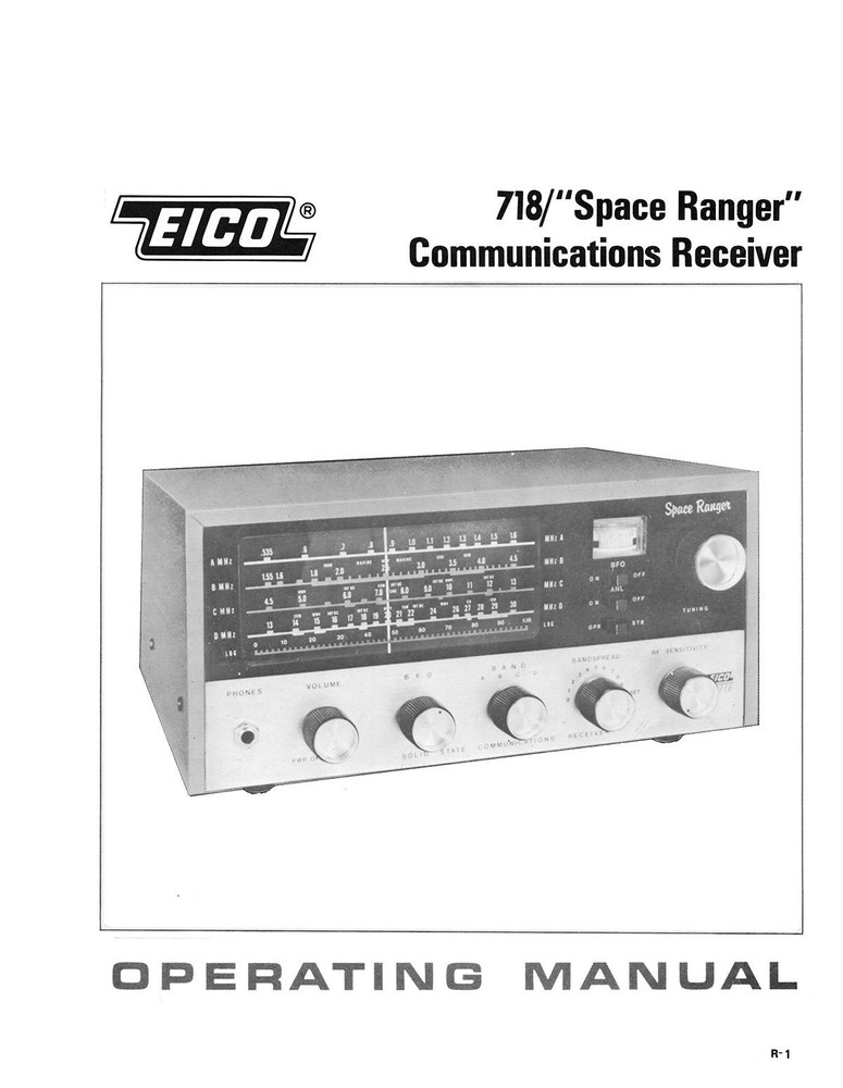 EICO Model 718 DX-718 Space Ranger Solid State Communication Receiver Manual