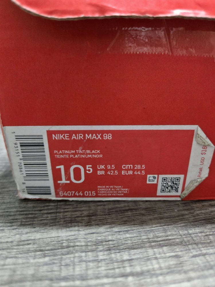 NikeAirMax98,.size:10.5,Highlighter Black