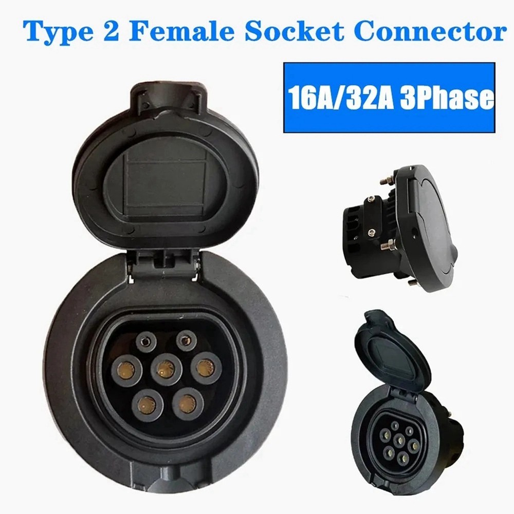 EV Charging Socket Outlet Type 2 Socket Connector 4 Point Fixed European1410