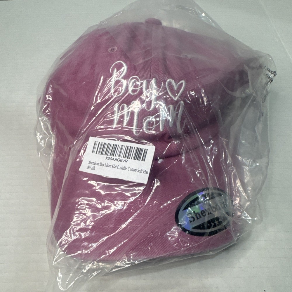 Boy Mom Hat Pink Embroidered Adjustable Cap Womens New