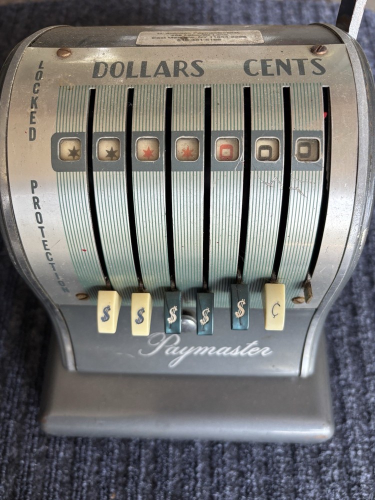 paymaster check writer vintage