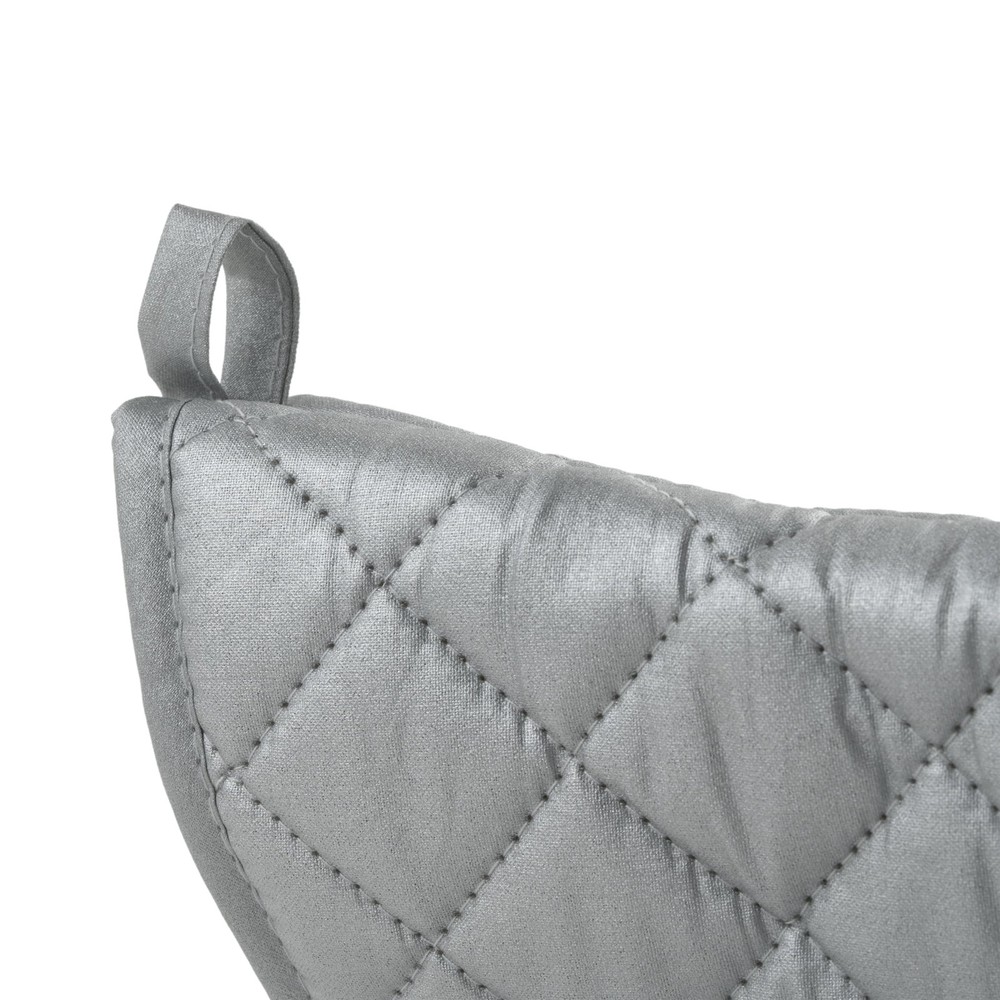 Silicone Oven Mitt, 17-Inch, Silver