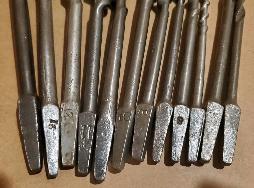 12 Vintage Bit Brace Hand Drill Bits,Auger bits,Adjustable, Old Carpenter Tools