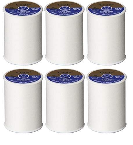 Dual Duty All Purpose Thread 400 Yards White 230-1 6-Pack
