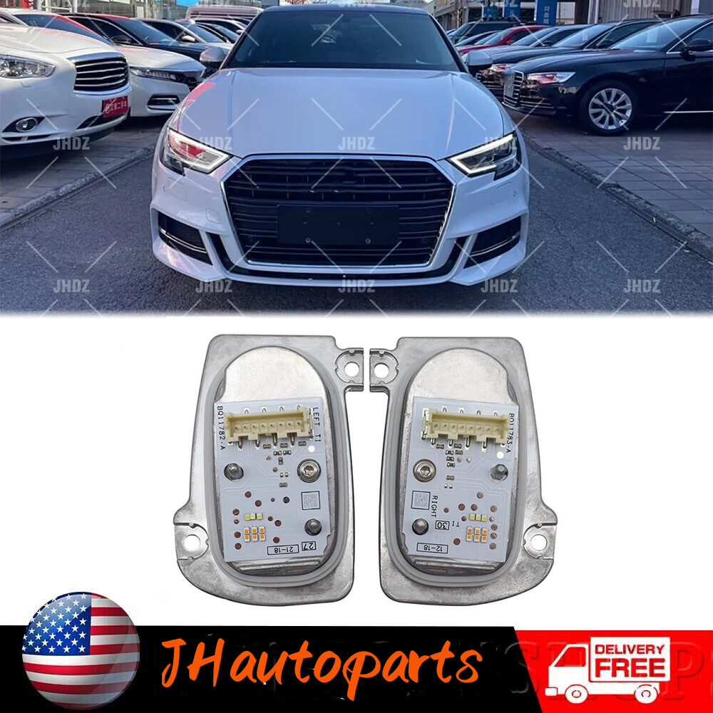 2pcs White DRL LED Module For AUDI A3 S3 2017- 2020 Daytime Running Light