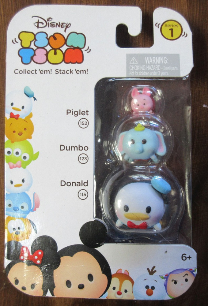 Disney Store TSUM TSUM Stackable Piglet Dumbo Donald