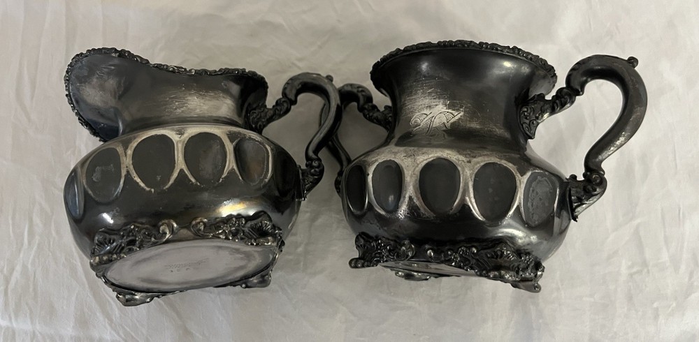 Victorian Sugar Bowl & Creamer #1259