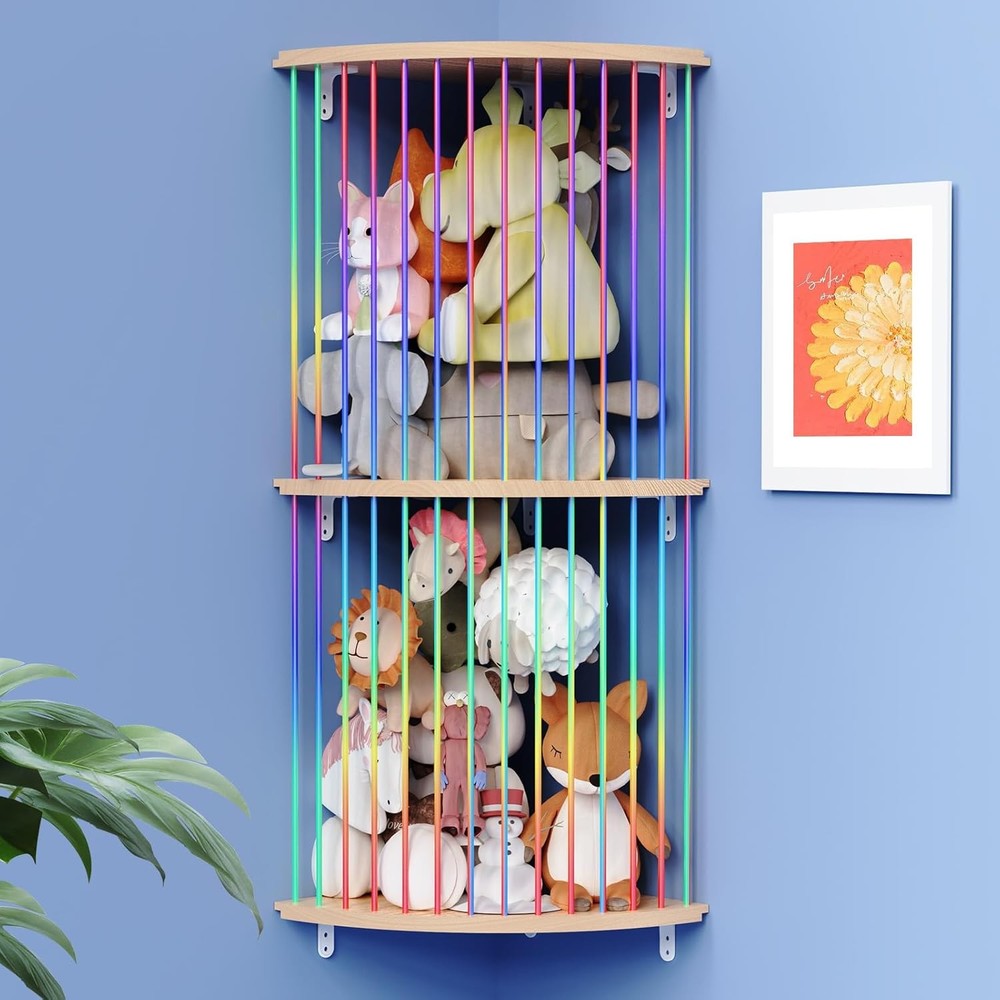 Wooden Stuffed Animal Storage Hammock Corner