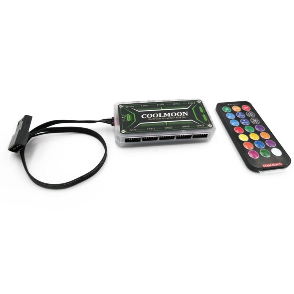 RGB Fan Controller Remote Control Computer Case PC Cooler Chassis Silent Fan Hub