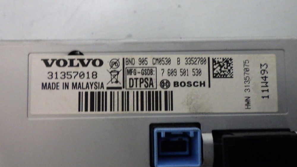 12 VOLVO 60 SERIES Info Screen 31357018
