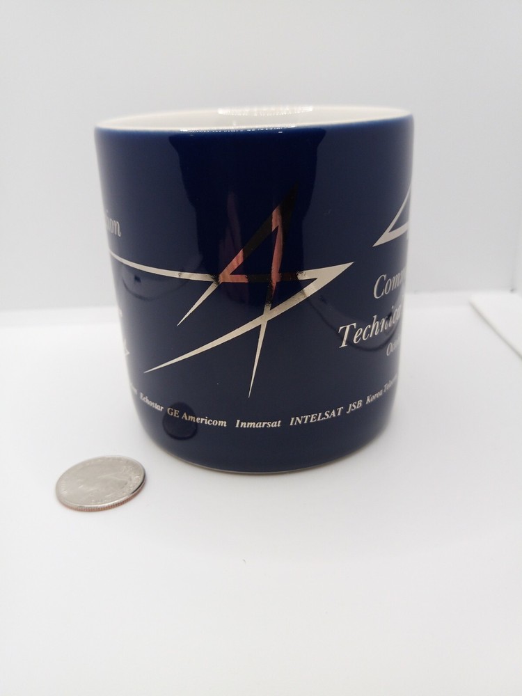 Large Satellite Tech Conference Mug Cup Lockheed Martin Astro Space