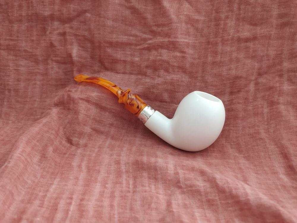 Apple Meerschaum Pipe with Fitted Case
