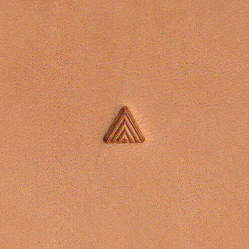 Geometric-Large Triangle-Lined O30 Leather Stamp