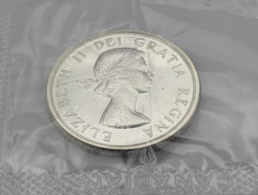 1963 Canada Silver Dollar Sealed In Cello