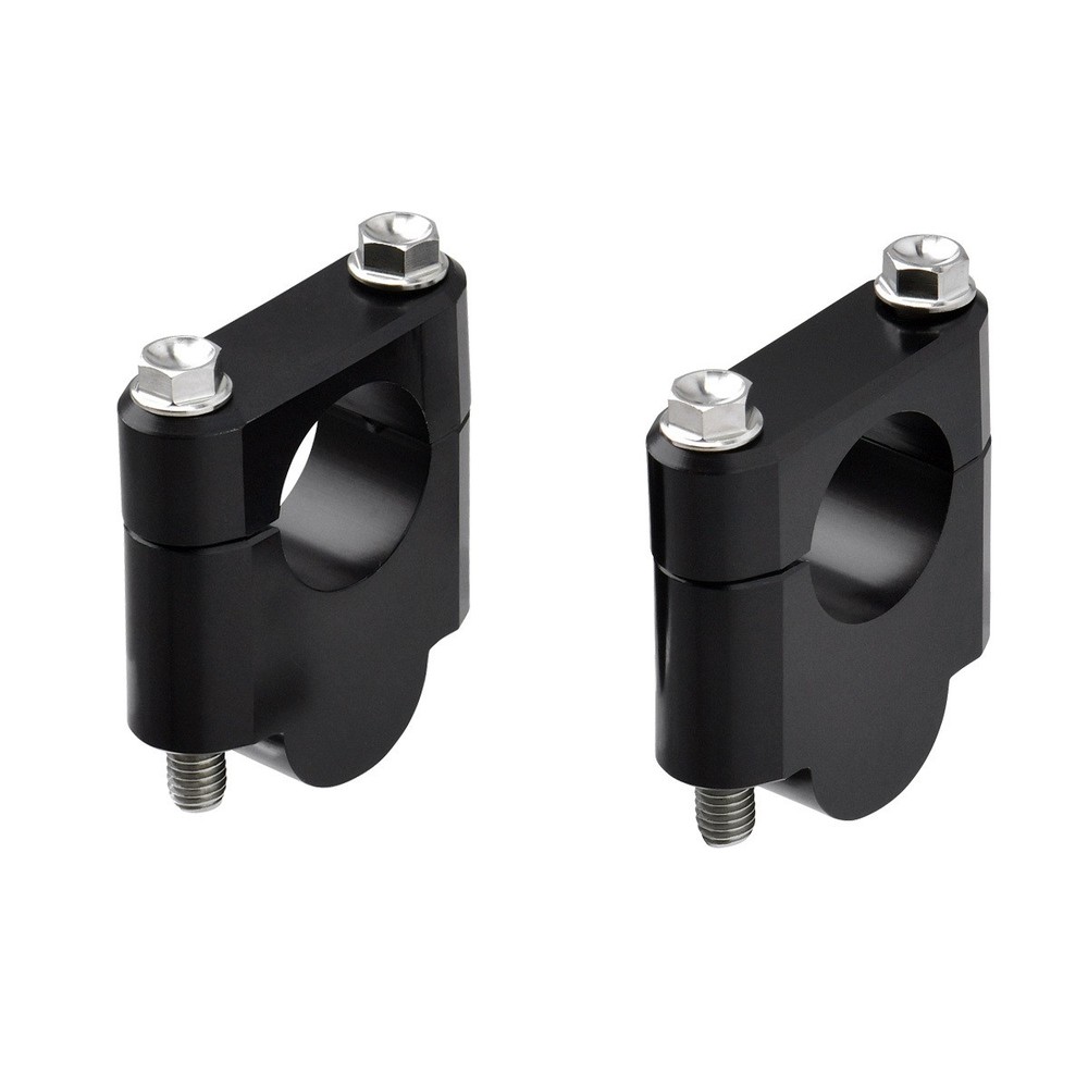 Handlebar Risers - Color: Black - Style: Aluminum