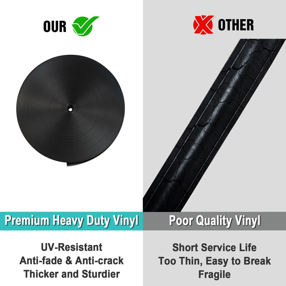 RV Trim Molding roll 100ft UV Resistant Insert hardware set Black